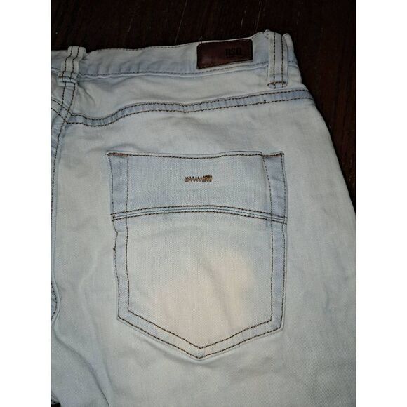 33x30 RSQ Seattle Skinny Tapered Distressed Denim Blue Jeans Pockets Belt Loops - Picture 7 of 7